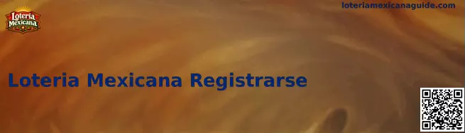 Formulario de Registro Lotería Mexicana